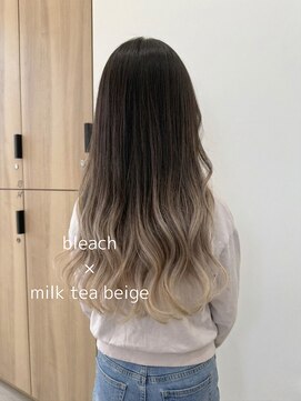 アース 武蔵境店(HAIR & MAKE EARTH) 人気のミルクティーベージュ、自然につながるグラデーション