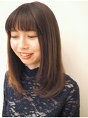 抜け感内巻きストレートヘア　テラバイアフロート松子　二子玉川