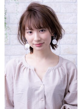 ヘアーアートシフォン 池袋西口店(Hair art chiffon) 黒髪似合わせカット3Dカラーグラデーションカラーのふわミディ