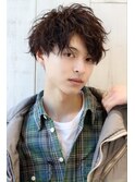 ソフトツイストスパイラルマッシュ ミディアム 伸ばし中