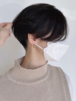 モリオフロムロンドン 原宿本店(morio from London) 【morio 原宿】大人黒髪ハンサムショート 耳かけ 前下がり