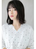 シースルー前髪大人可愛い黒髪ボブウルフ307Z大宮20代30代40代!