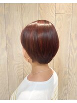 ヘアートゥリース 武蔵小杉店(hair trees)&nbsp;似合わせカットショートボブ×艶々レッドカラー