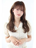 ヘアサロンガリカアオヤマ(hair salon Gallica aoyama)&nbsp;柔らかいピンクベージュにふわふわ巻きで儚げガーリースタイル