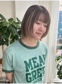 インナーカラーイヤリングカラーダブルカラーベージュカラー韓国