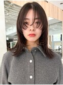 【MINX】くびれヘアアプリコットオレンジハイライトカラー表参道