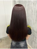 ブリーチ無しのカシスレッド