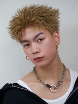 ゴールド 京都 三条(GOALD)&nbsp;スパイキーショートブルーブラックフェザーパーマハイトーン