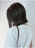 おくれ毛前髪カットデザインカラーショートボブ_ba558162