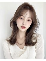 オンク 新宿(onk)&nbsp;黒髪/グレーベージュ/レイヤーロング/前髪パーマ[新宿駅]