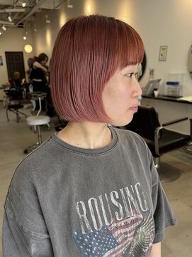ラック 津田沼(LUCK) ミニマルボブ/クラゲヘアー/小顔に見せるヘア/ピンクブラウン