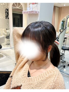アッシュ 西荻窪店(Ash) 結んでも可愛い!シースルーバングと韓国風後れ毛アレンジ