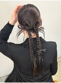 ロング韓国ヘアダークアッシュおくれ毛_ba581091