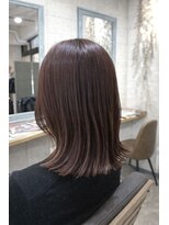 バンビ(BAMBI) 20代30代40代 大人可愛い外ハネボブ×艶感レッドブラウン