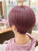白髪を活かす☆ベリーピンクカラー