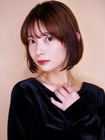 エアー 池袋(AIR)&nbsp;【小顔骨格補正】大人シックなツヤ髪ぷつっとミニボブ／池袋