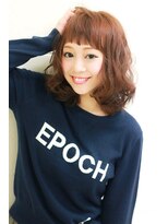 オーロ 武庫之荘店(ORO)&nbsp;短め前髪×ピーチティーカラー