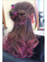 パピヨンロゼ(Papillon Rose)&nbsp;ハーフアップスタイル（リボン）