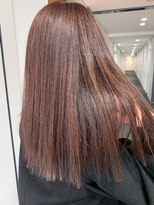 ビーハイブ 一番町店 アヴェダ(BEHIVE)&nbsp;切りっぱなしロング　AVEDAカラー×ラベンダーピンク