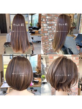 ザ シー 橋本(The C) イメチェンお任せ◎透明感ベージュ/柔らかショートボブ/TheC