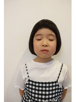 シュリンプイッチョウメモコ(SHRIMP一丁目moco) キッズカット ミニボブ ラウンドバング パッツンボブ おかっぱ