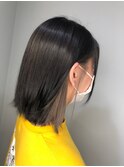 ベース/逆三角/マロンベージュ/Aラインボブ/かきあげ/中野駅