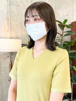 ノエ(noe)&nbsp;切りっぱなしロブ×オリーブグレージュ