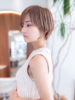 メゾンバイハバナ(maison by HAVANA) 20代30代大人かわいい斜めバンググレージュカラー小顔ショート