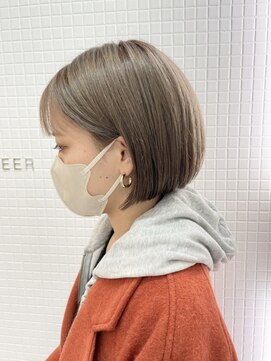 シア 綾瀬店(SHEER) 内巻きボブグレージュカラー