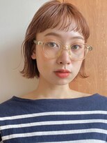 ノイカーム(noi Calm)&nbsp;顔周りレイヤーカットグレージュカラーくびれボブベージュカラー