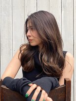 ロウ ジャム 川崎(ROW JAM)&nbsp;くすみブルー/かきあげバング/ロングレイヤー