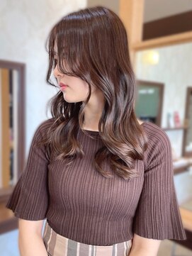 ヘアメイク ミチ 富田店(HAIRMAKE MICHI) 【MICHI 富田店　古作蓮】髪質改善くびれヘア ブラウン艶カラー