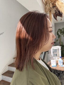 エムドットヘアーサロン(M. hair salon) 【栗本浩司】フェイスレイヤー×切りっぱなしボブ