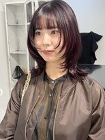 ココ 原宿(KOKO) レイヤーカットイメチェンチェリーレッド美髪ワイドバング
