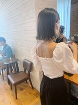 外ハネボブ/イメチェン/美髪/小顔/前髪似合わせ/透明感カラー