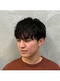 ラフだけど抜け感あるニュアンスパーマ　メンズパーマ/黒髪