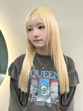 ソル バロール 表参道(SOL .valor) ペールピンクブロンドシルバーホワイトベージュ顔周りレイヤー