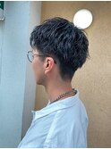 ツイストスパイラルパーマ束感爽やかツーブロック