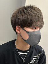 マッシュナチュラルカラーマッシュメンズヘアカラーツーブロック