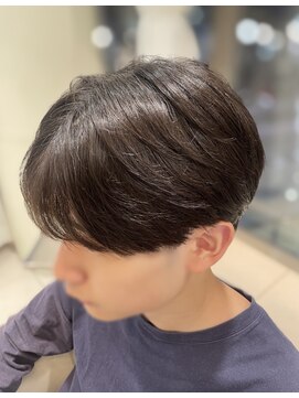 アッシュ 池袋店(Ash) センターパート/曲がる縮毛矯正/メンズ縮毛矯正 ＃池袋駅