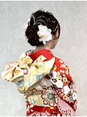 【立川cres奈佳子】ヘアアレンジ　ふわふわシニョンスタイル
