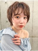 ショート/ショートボブ/顔周り/縮毛矯正/小顔/立川