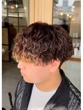 エッジ(EDGE) 大分メンズ刈り上げマッシュ波巻きスパイラルパーマスタイル