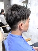 大人短髪アップバング