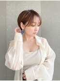 ハンサムショート/丸みショートボブ/20代30代40代50代/顔周り
