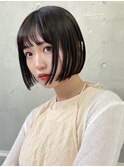 ◎タッセルカットサイドバングタンバルモリ韓国ボブ