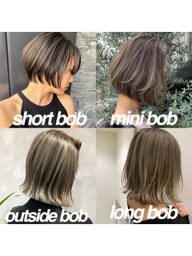 トルネード(TORNADO) ハイライトバレイヤージュシャドールーツショートボブ