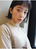 【NOUS】切りっぱなしボブ/ショート/大人ヘア/前髪縮毛矯正/天神