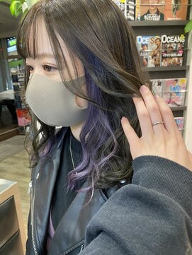 ルフトヘア 南千住 パープルインナーカラー