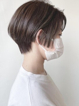 モリオフロムロンドン 原宿本店(morio from London) 【morio 原宿】ハンサムショート　インナーカラー　エメラルド